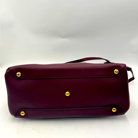 Auth Burberry Elderberry Leather Nova Check Medium Banner Tote Bag Preloved Ex++ - Picture 11 of 16